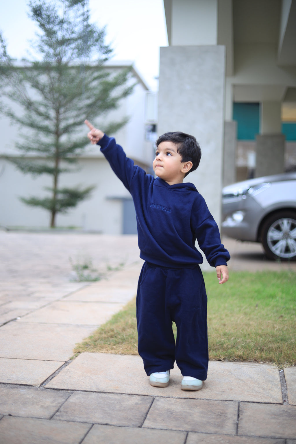 Cozy Cub Hoodie Cord Set-Midnight Blue