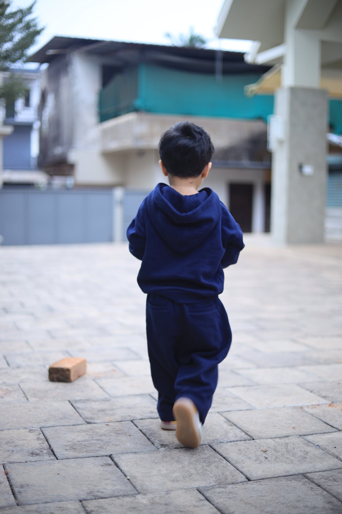 Cozy Cub Hoodie Cord Set-Midnight Blue