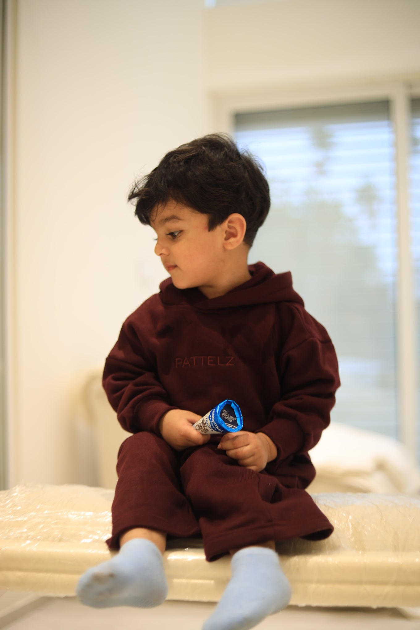 Cozy Cub Hoodie Cord Set-Berry Maroon
