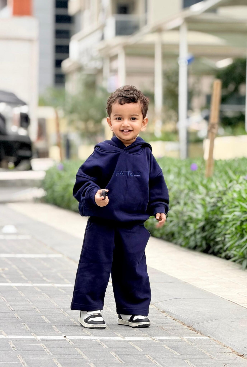Cozy Cub Hoodie Cord Set-Midnight Blue