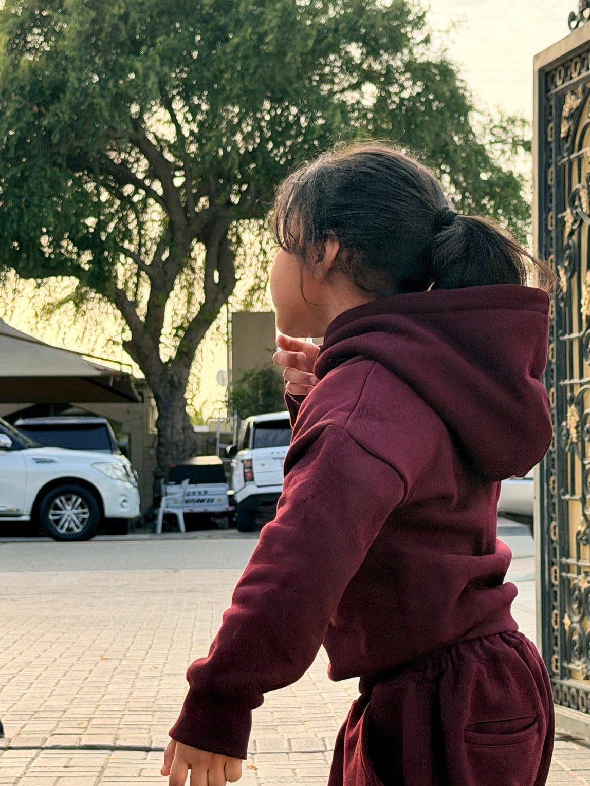 Cozy Cub Hoodie Cord Set-Berry Maroon