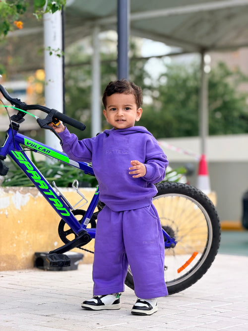 Cozy Cub Hoodie Cord Set-Lavender Mist